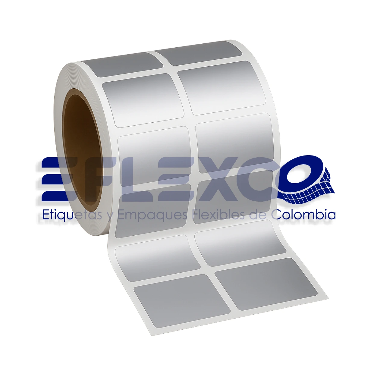 Etiquetas Adhesivas Poliéster Plata Mate 50X25mm / 5X2,5cm Core 1" X 2.000